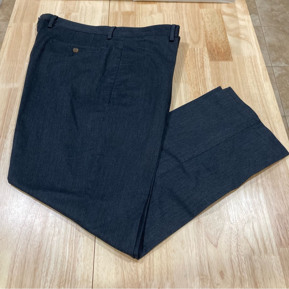 Daniel Cremieux Mens Newport Dark Gray Cotton Blend Flat Front Pants Size 38